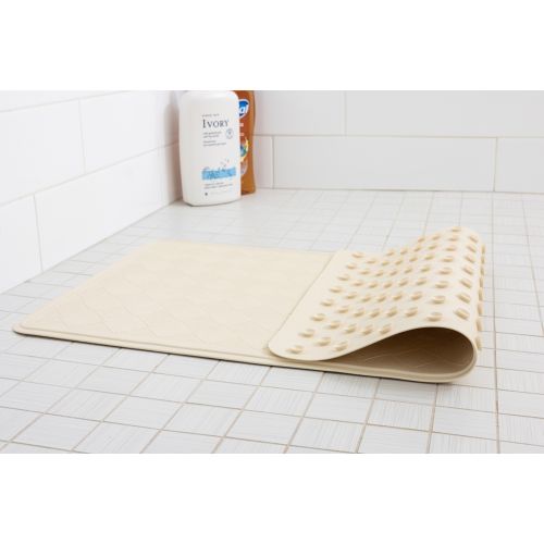 Rubber Bath Mat, 16"x28", Ecru